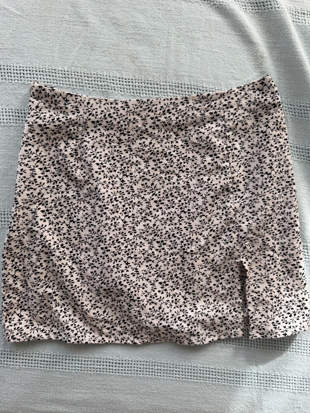 Blush Pink Mini Floral Skirt